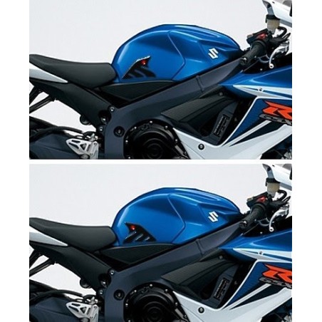 2 ADHESIVES DE PROTECTION CÔTÉE EN RESINE 3D NOIRE pour MOTOCYCLE SUZUKI