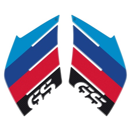 2 ADESIVI 3D PROTEZIONI LATERALI RALLY compatibile per MOTO BMW GS R1200 2004-2007