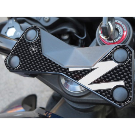 Gabelplatte 3D PROTECTION kompatibel für MOTORRAD KAWASAKI Z750 Z1000 z Weiß