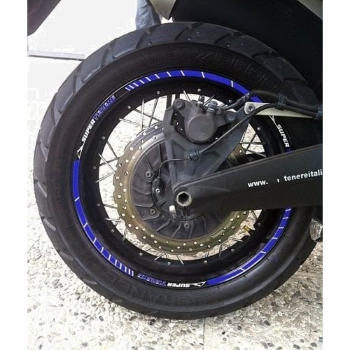tiras adhesivas azules para llantas de 17-19 pulgadas compatibles motos YAMAHA SUPER TENERE