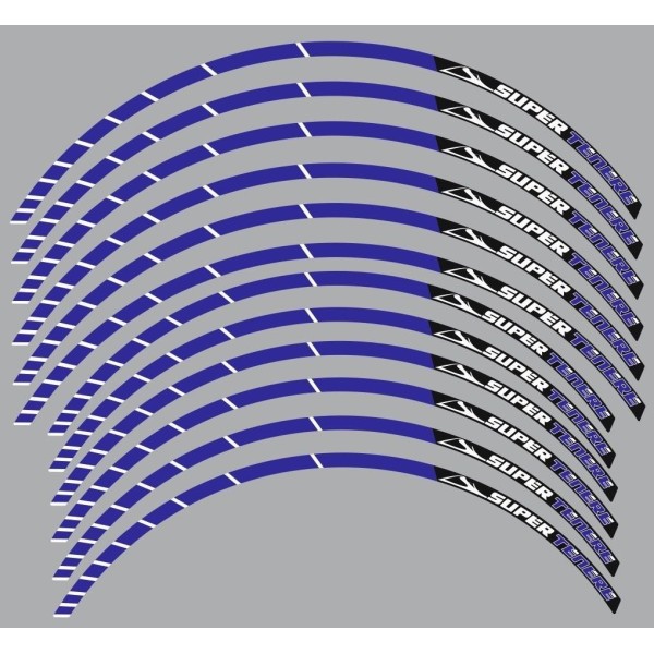 bandes adhésives bleues pour jantes 17-19 pouces compatibles motos YAMAHA SUPER TENERE