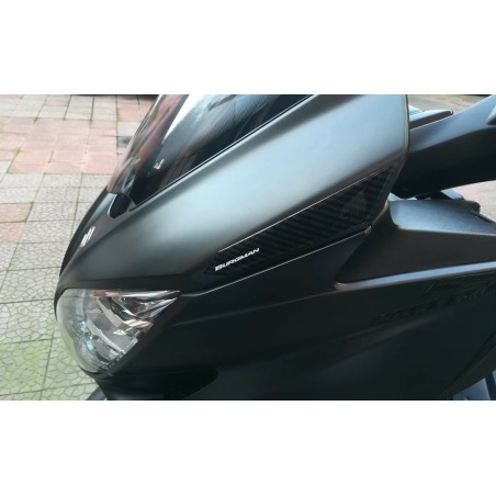 2 ADESIVI 3D fianchi cupolino compatibili scooter SUZUKI BURGMAN 400 2017-2023