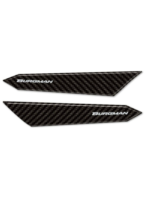 2 ADESIVI 3D fianchi cupolino compatibili scooter SUZUKI BURGMAN 400 2017-2023 2