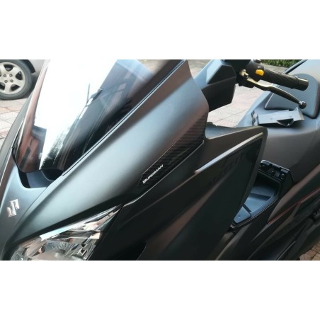 2 ADESIVI 3D fianchi cupolino compatibili scooter SUZUKI BURGMAN 400 2017-2023