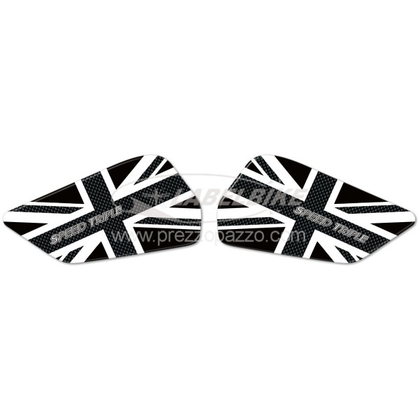 2 protections latérales 3D compatibles avec les motos Triumph SPEED TRIPLE jusqu'en 2013