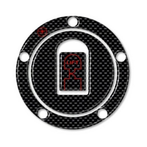ADHESIVO carbono TAPON PROTECCION compatible MOTO KAWASAKI 00-06 rojo