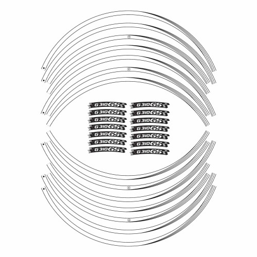 ADHESIVE STRIPS compatible with BMW G310 GS MOTO 17" 19" RIM stickers tuning 2