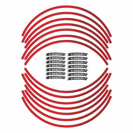 STRISCE ADESIVE compatibili per MOTO BMW G310 GS adesivi CERCHI 17" 19" tuning