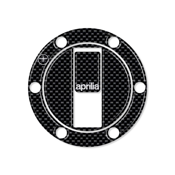 Adesivo 3D Protezione per tappo Serbatoio Compatibile con Moto Aprilia