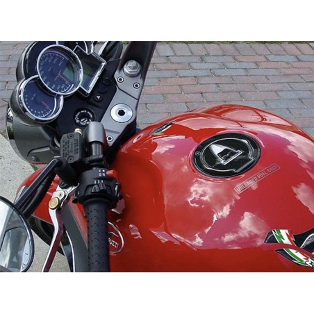 EXCLUSIVA GORRA DE RELLENO 3D PROTECCIÓN ADHESIVA compatible para MOTO GUZZI NEGRO