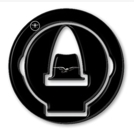 EXCLUSIVE FILLER CAP 3D ADHESIVE PROTECTION compatible pour MOTO GUZZI BLACK