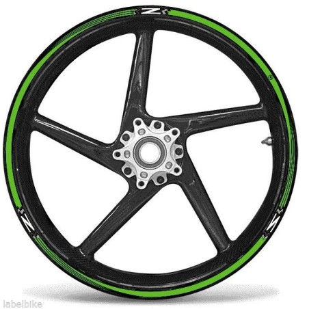 ADHESIVE STRIPS -COMPATIBLE RIMS FOR 17 MOTORCYCLE KAWASAKI Z tuning GREEN