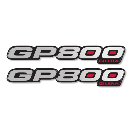 2 ADESIVI resinati GP 800 SCRITTE 3D COMPATIBILI per SCOOTER GILERA GP800