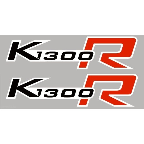 2 TANKAUFKLEBER für BMW MOTO BMW K1300R K1300 STICKERS K 1300 R BLACK-RED 15x4