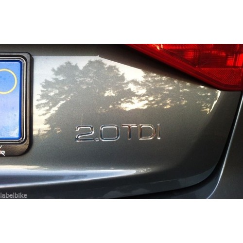 Resin 3D SCRIPT 2.0TDI ADHESIVE/STICKER compatible for AUDI 2000 TDI CARS