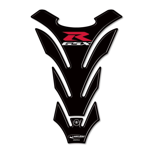 PARASERBATOIO ADESIVI 3D SUZUKI PROTEZIONE SERBATOIO per MOTO GSXR GSX-R NERO