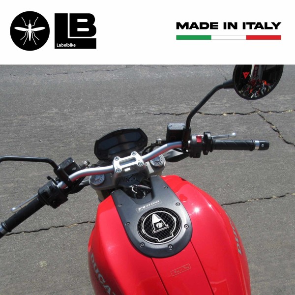 Protección adhesiva 3D del tapón del depósito sin agujeros compatible con Ducati Monster