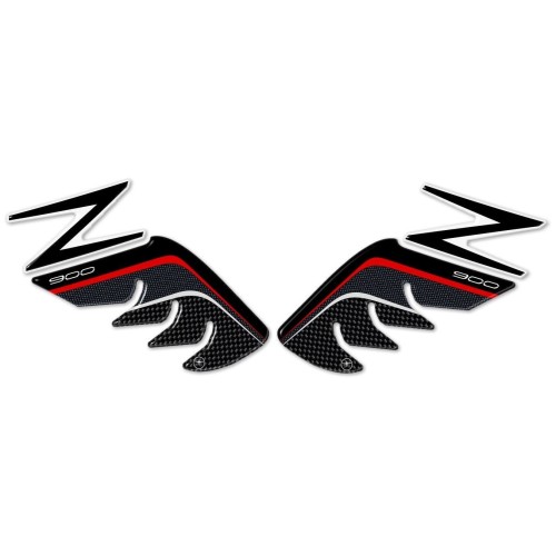 2 PROTEZIONI ginocchia LATERALI SERBATOIO 3D compatibili per MOTO KAWASAKI Z900 2