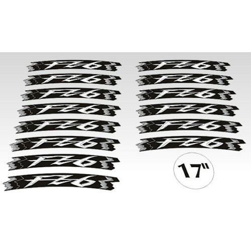 KIT STRISCE ADESIVE compatibili per CERCHI 17 MOTO NAKED YAMAHA FZ6 GIALLO FLUO 2