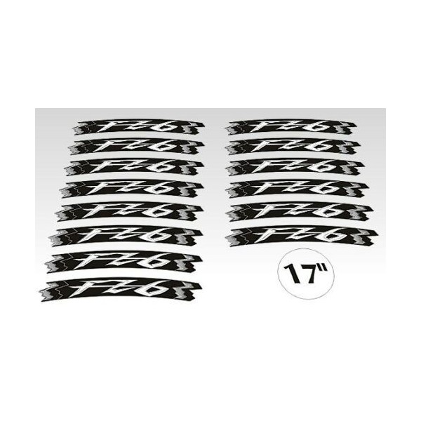 KIT STRISCE ADESIVE compatibili per CERCHI 17 MOTO NAKED YAMAHA FZ6 GIALLO FLUO