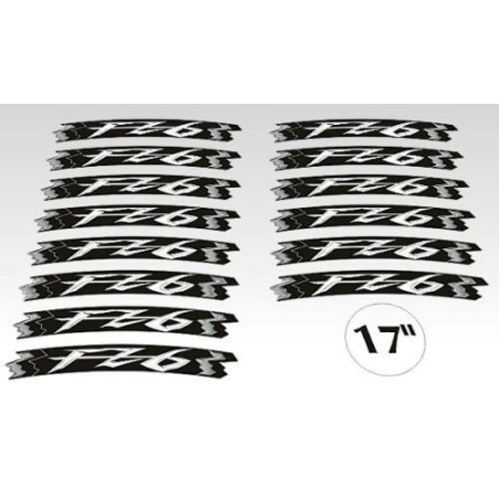 KIT BANDES ADHESIVES compatibles pour jantes 17" YAMAHA FZ6 NAKED JAUNE FLUO