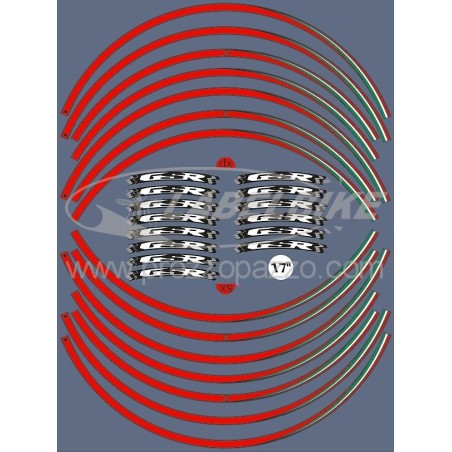 KIT FOR 17' RIMS kompatibel SUZUKI GSR MOTORCYCLE Tuning Aufkleber