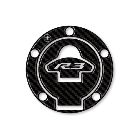 Pegatina 3D Protección Tapón Depósito Motocicleta compatible Yamaha YZF R3 2015-2025