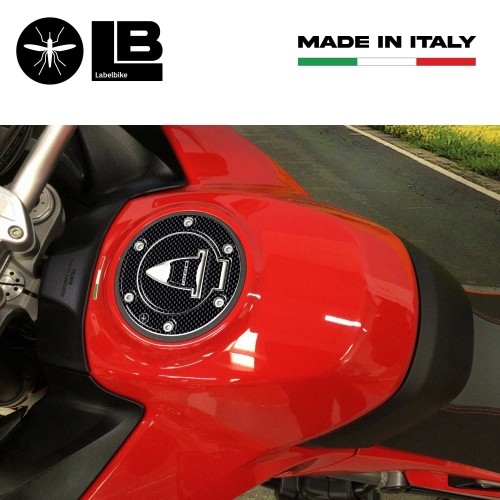 Tappo Serbatoio ADESIVI 3D CARBONIO PROTEZIONE per MOTO DUCATI MULTISTRADA 1260 Carbon 2