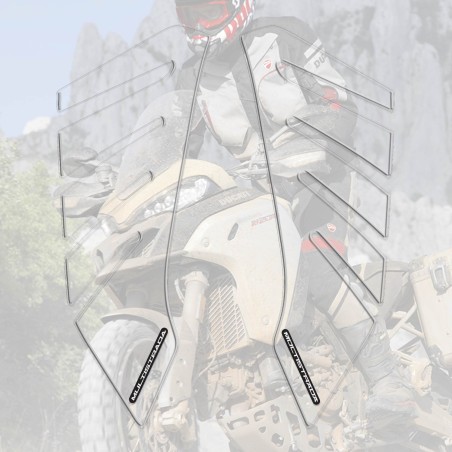 2 PROTEZIONI LATERALI 3D compatibili MOTO DUCATI MULTISTRADA ENDURO 1200 - 1260