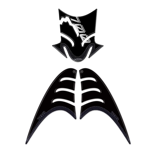 3 ADHESIVOS DE PROTECCIÓN 3D DE CARBONO compatibles para motos HONDA TRANSALP XL 700 V