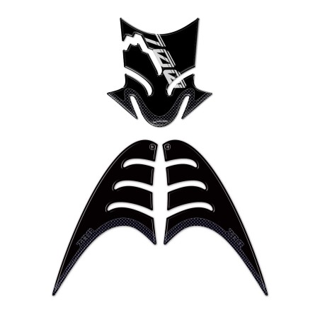 3 ADESIVI 3D PROTEZIONE CARBONIO compatibili per moto HONDA TRANSALP XL 700 V