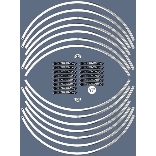 KIT ADHESIVO STRIP compatible para LLANTAS MOTO 17 KAWASAKI Z1000 Tuning Pegatinas 2