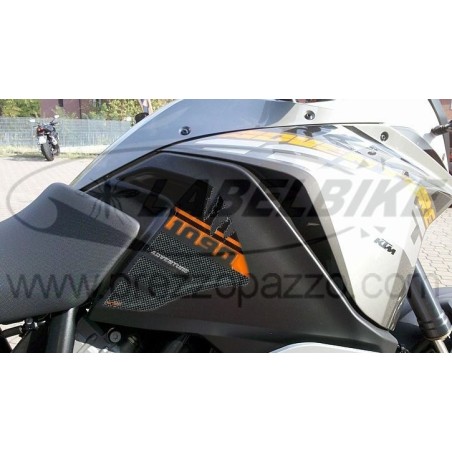 2 adesivi 3D PROTEZIONI LATERALI SERBATOIO compatibile per MOTO KTM 1090 ADVENTURE