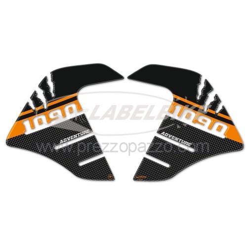 2 autocollants 3D SIDE PROTECTIONS TANK SIDE compatibles avec KTM 1090 ADVENTURE MOTORCYCLE 2