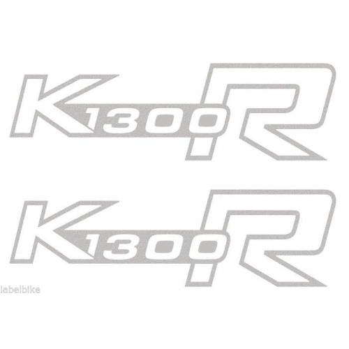 2 ADHESIVES DE RÉSERVOIR pour MOTO BMW K1300R K1300 STICKERS K 1300 R SILVER 14x4