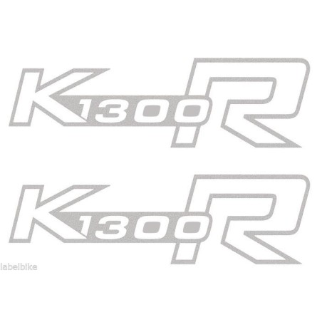 2 TANKKLEBER für MOTO BMW K1300R K1300 STICKERS K 1300 R SILBER 14x4