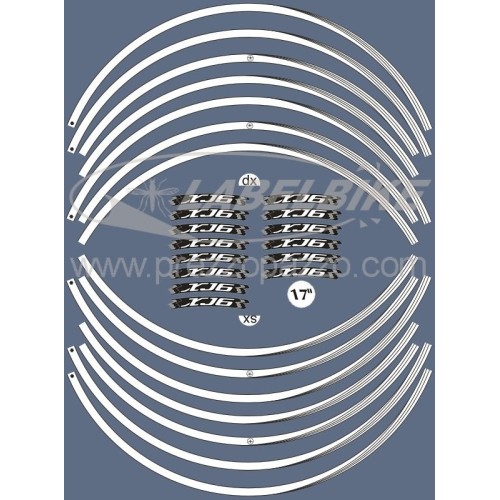 ADHESIVE STRIPS passend für YAMAHA XJ6 MOTORRAD FELGEN 17 Tuning Aufkleber Weiß 2