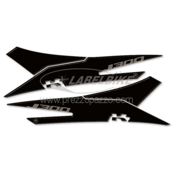 2 3D gel ADHESIVES PEDANE PROTECTIONS kompatibel für KAWASAKI J300 SCOOTER