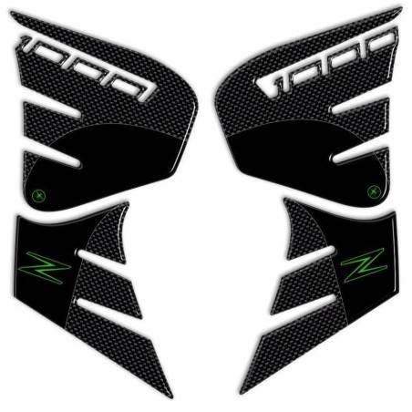 ADESIVI 3D PROTEZIONI LATERALI SERBATOIO per MOTO KAWASAKI Z1000 2014-2020 verde