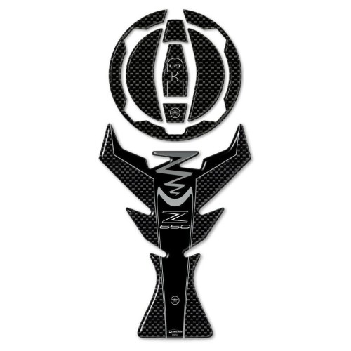 KIT ADESIVI 3D PROTEZIONI SERBATOIO compatibili per MOTO KAWASAKI Z650 carbon