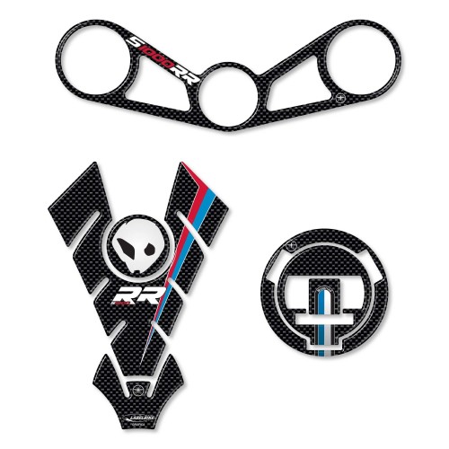 KIT S1000 RR 3 ADESIVI 3D PROTEZIONI COMPATIBILI CON MOTO BMW S1000RR 2012-2014