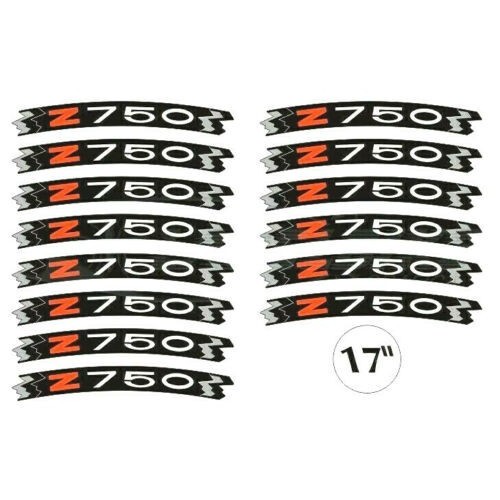 KIT STRISCE ADESIVE compatibili per CERCHI 17 MOTO KAWASAKI Z750 - GIALLO FLUO 2