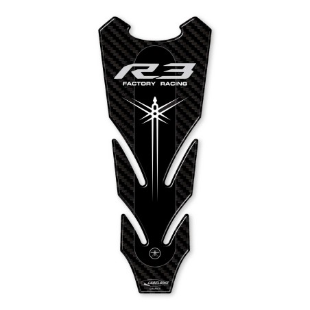 PARASERBATOIO ADESIVI 3D PROTEZIONE SERBATOIO compatibile per MOTO YAMAHA R3 yzf