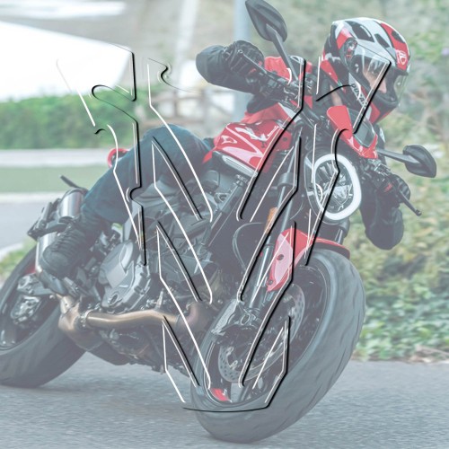 TRANSPARENTE DUCATI MONSTER 696 3D HARZKLEBER für MOTORRAD