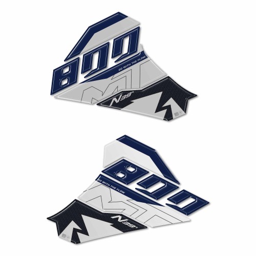 Protectores laterales de depósito de moto Pegatinas de gel 3D compatibles con CFMOTO 800MT 2