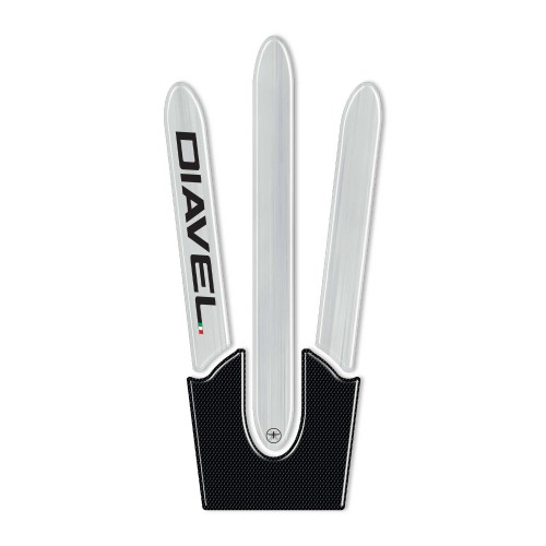 CARBONE 3D RESINE ADHESIVE SURFACE compatible pour MOTOCYCLE DUCATI DIAVEL Nouveau