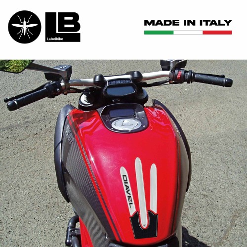 CARBON 3D RESIN ADHESIVE SURFACE kompatibel für MOTORRAD DUCATI DIAVEL Neu 2