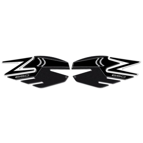 2 PROTEZIONI ginocchia 3D LATERALI SERBATOIO compatibili per MOTO KAWASAKI Z650 2