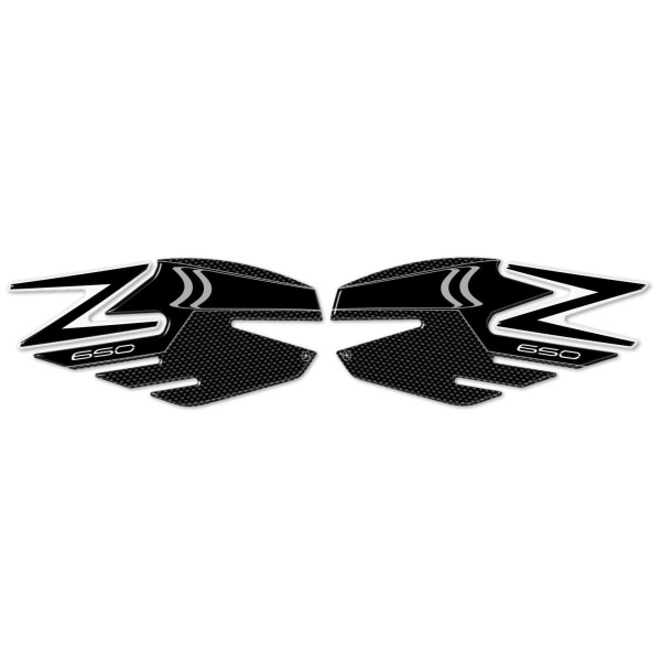 2 PROTEZIONI ginocchia 3D LATERALI SERBATOIO compatibili per MOTO KAWASAKI Z650