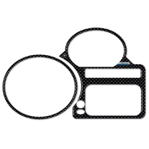 Sticker 3D CARBON LOOK pour tableau de bord compatible avec les motos BMW R1200 S et R1200 ST